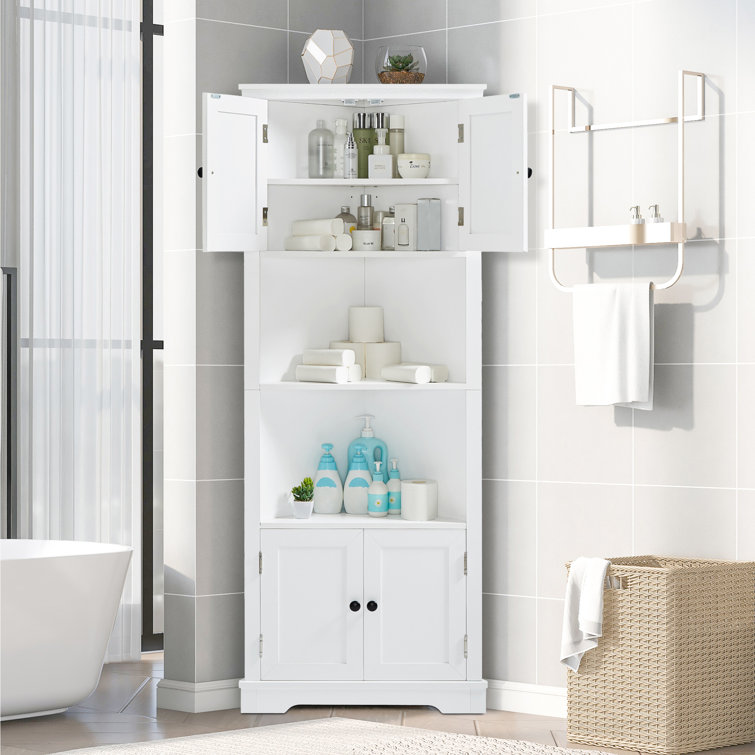 Latitude Run® Uzy Freestanding Corner Bathroom Wayfair